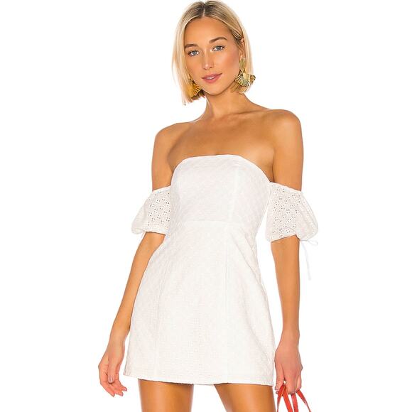Lovers and Friends Allie Mini Dress in White NWT Size Small - Picture 1 of 4